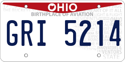 OH license plate GRI5214