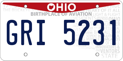 OH license plate GRI5231