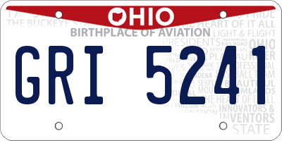 OH license plate GRI5241