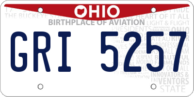 OH license plate GRI5257