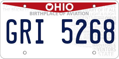 OH license plate GRI5268