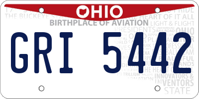 OH license plate GRI5442