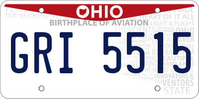 OH license plate GRI5515