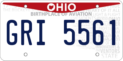 OH license plate GRI5561
