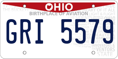 OH license plate GRI5579
