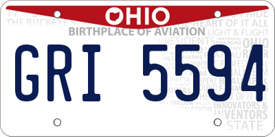 OH license plate GRI5594
