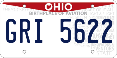 OH license plate GRI5622