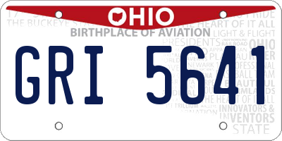 OH license plate GRI5641
