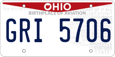 OH license plate GRI5706