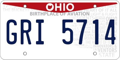 OH license plate GRI5714