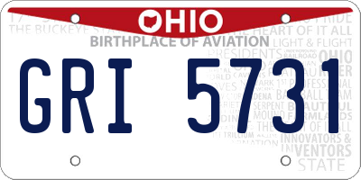 OH license plate GRI5731