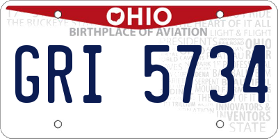OH license plate GRI5734