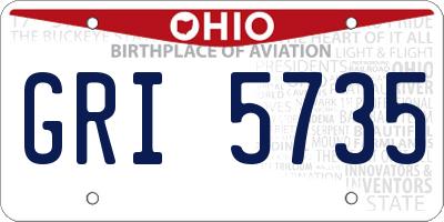 OH license plate GRI5735