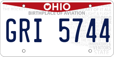 OH license plate GRI5744