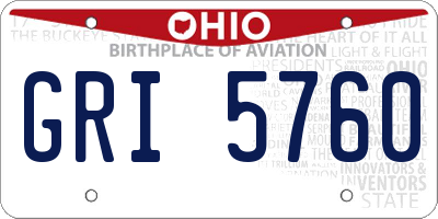 OH license plate GRI5760