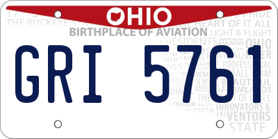 OH license plate GRI5761