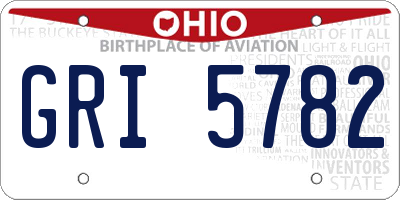 OH license plate GRI5782