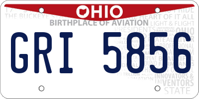 OH license plate GRI5856