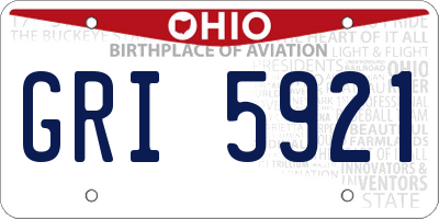 OH license plate GRI5921