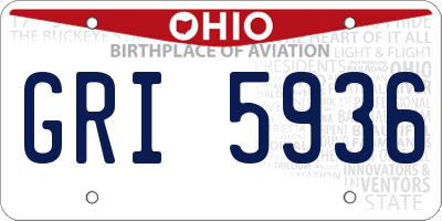 OH license plate GRI5936