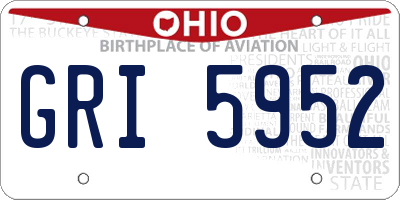 OH license plate GRI5952