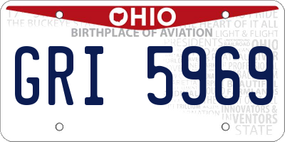 OH license plate GRI5969