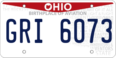 OH license plate GRI6073