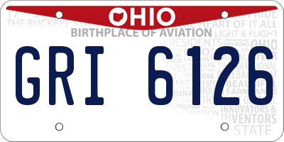 OH license plate GRI6126