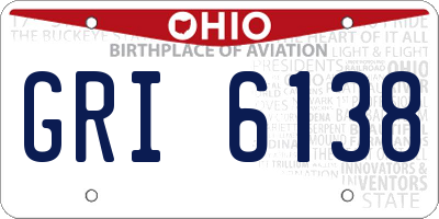 OH license plate GRI6138