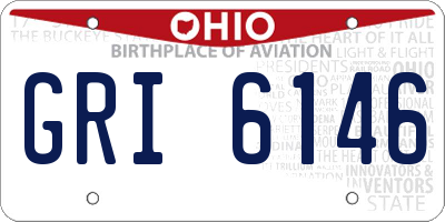 OH license plate GRI6146