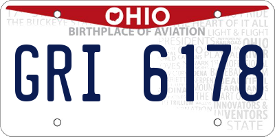 OH license plate GRI6178