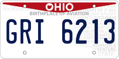 OH license plate GRI6213