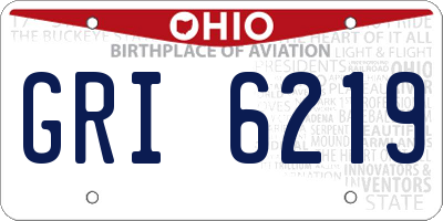 OH license plate GRI6219