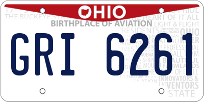 OH license plate GRI6261