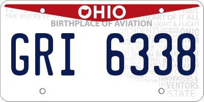 OH license plate GRI6338