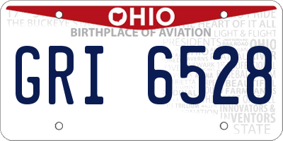 OH license plate GRI6528
