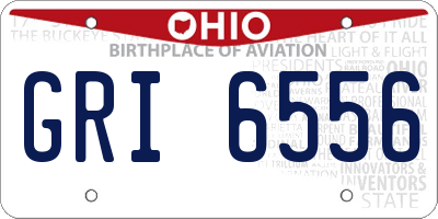 OH license plate GRI6556