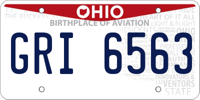 OH license plate GRI6563