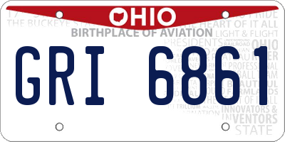 OH license plate GRI6861
