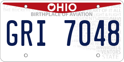 OH license plate GRI7048