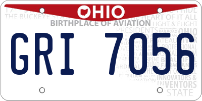 OH license plate GRI7056