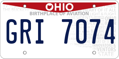 OH license plate GRI7074