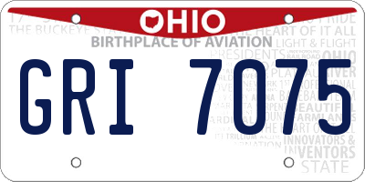 OH license plate GRI7075
