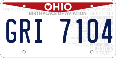OH license plate GRI7104