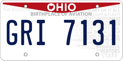 OH license plate GRI7131