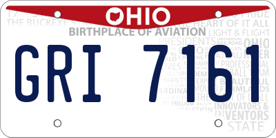 OH license plate GRI7161