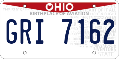 OH license plate GRI7162