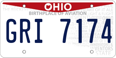 OH license plate GRI7174