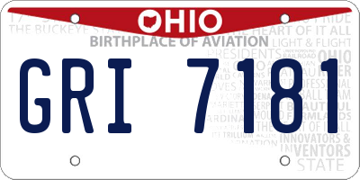 OH license plate GRI7181
