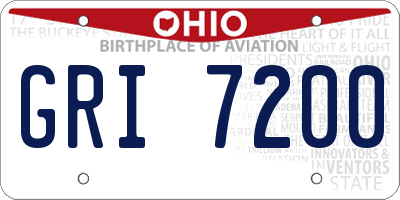 OH license plate GRI7200